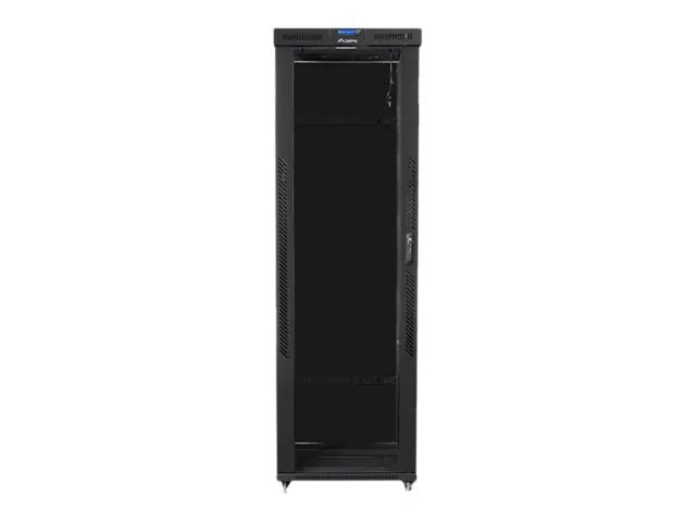 Lanberg Schrank Netzwerkschrank - mit 4 Lüfter, Display - Schwarz, RAL 9004 - 47U - 48.3 cm (19")