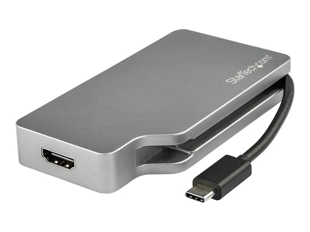StarTech.com USB C Multiport Video Adapter with HDMI, VGA, Mini DisplayPort or DVI, USB Type C Monitor Adapter to HDMI 2.0 or mDP 1.2 (4K 60Hz)