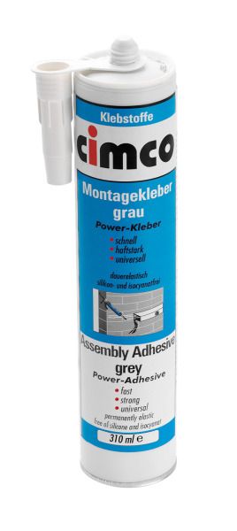 CIMCO Montagekleber zum Verkleben von Metallen, weiss 300 ml