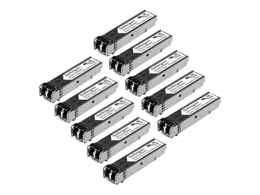 StarTech.com Gigabit LWL SFP Transceiver Modul - Cisco GLC-SX-MM kompatibel - MM LC - 550m - Mini GBIC 10er Pack - 1000Base-SX - SFP (Mini-GBIC)-