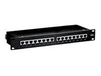 Equip Patch Panel - CAT 6e - STP - Schwarz - 1U - 48.3 cm (19")