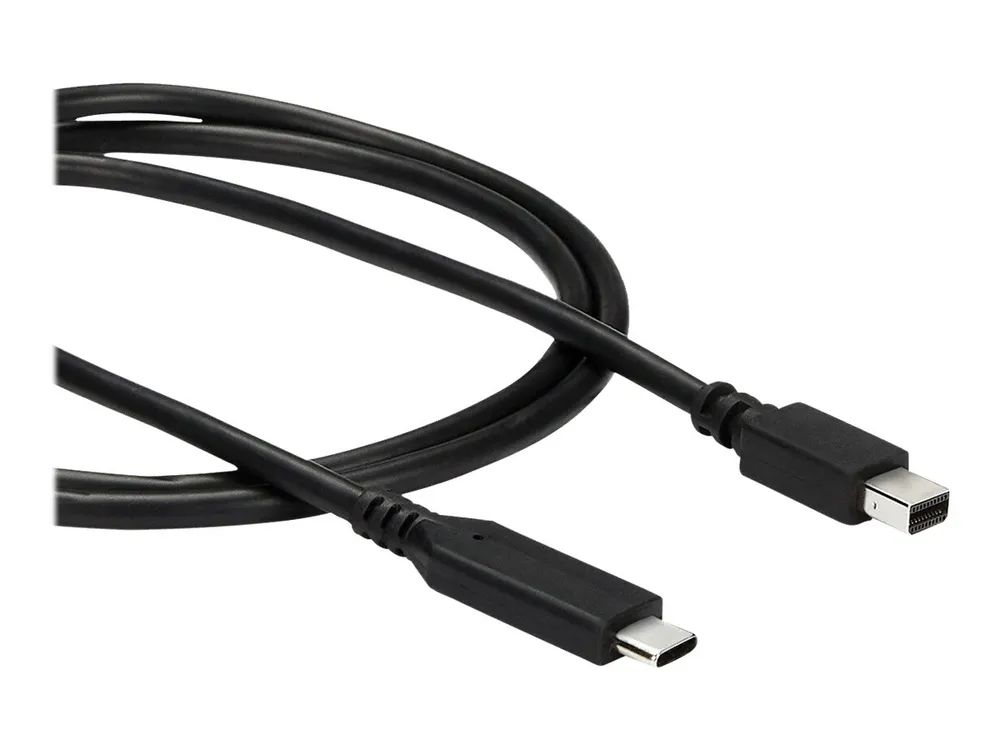 StarTech.com 1m / 3.3ft USB-C to Mini DisplayPort Cable - 4K 60Hz - Black - USB 3.1 Type C to mDP Adapter (CDP2MDPMM1MB)