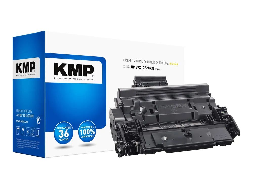 KMP H-T238X - 750 g - Hohe Ergiebigkeit - Schwarz - kompatibel - Tonerpatrone (Alternative zu: HP 87X)