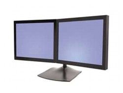 Ergotron DS100 Dual-Monitor Desk Stand, Horizontal - Aufstellung - für 2 LCD-Displays - Stahl, langlebiges Aluminium - Schwarz - Bildschirmgröße: bis zu 61 cm (bis zu 24 Zoll)