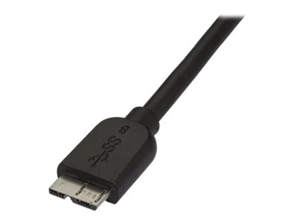 StarTech.com 3m schlankes SuperSpeed USB 3.0 A auf Micro B Kabel - St/St - USB 3.0 Anschlusskabel - Schwarz - USB-Kabel - Micro-USB Typ B (M)