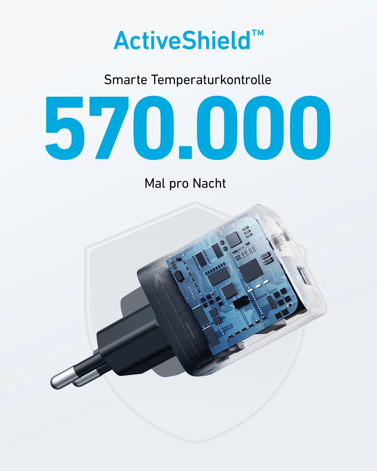 Anker Innovations Anker 323 - Netzteil - 33 Watt - PD - 2 Ausgabeanschlussstellen (24 pin USB-C, USB