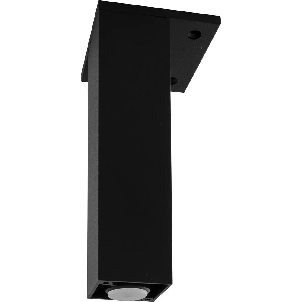 S.c. Simausrom Comservimpex Srl SRL. Dekorfuß 40x40 mm, Länge 120 mm, verstellbar, Aluminium schwarz
