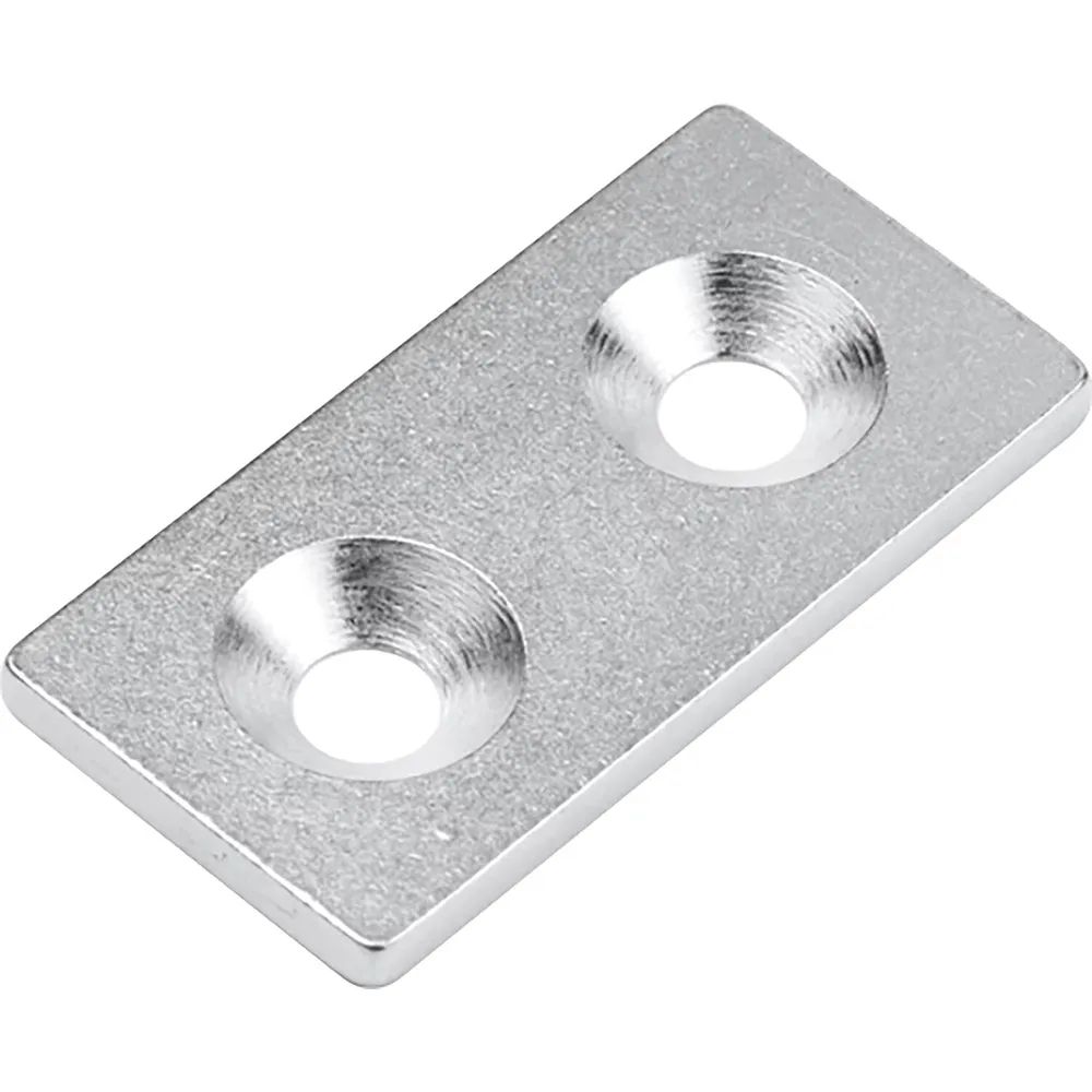 SUPERMAGNETE Magnetgegenstück 40 x 20 mm mit Bohrung