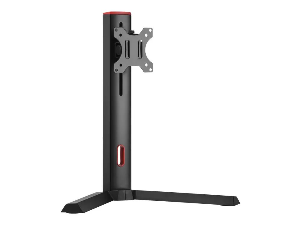Techly DESK 100 - Aufstellung - für Monitor - Schwarz / Rot - Bildschirmgröße: 43.2-81.3 cm (17"-32")