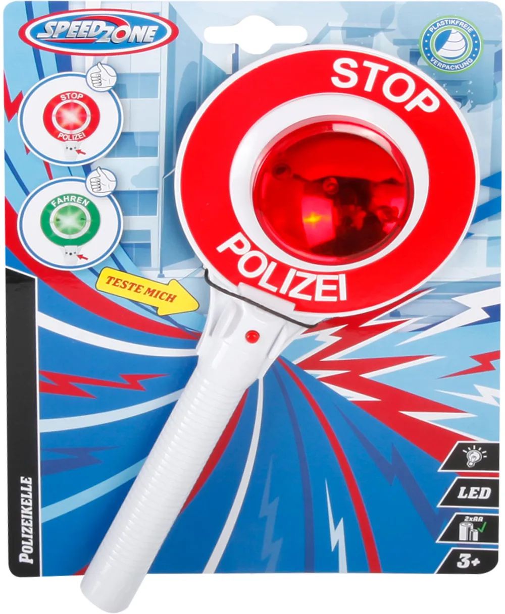VEDES Großhandel GmbH - Ware SZ Polizeikelle m. 2 LED-Lichter,190x250