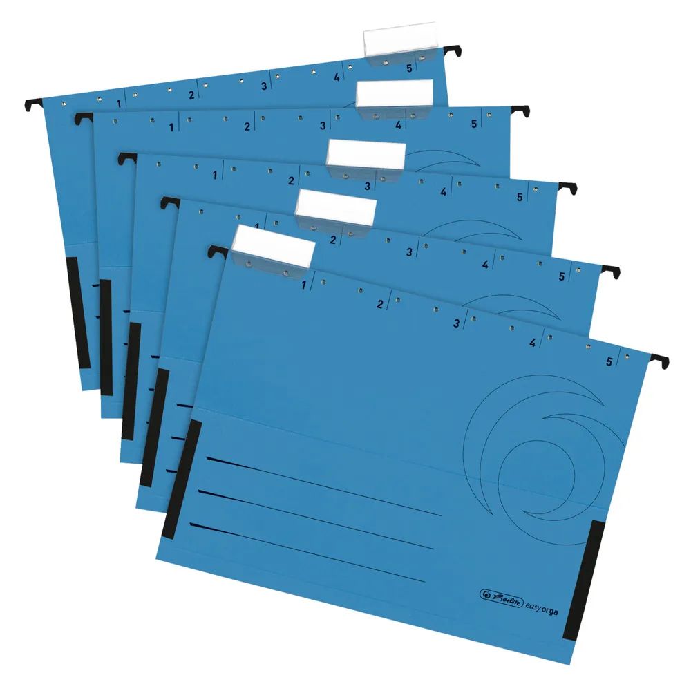 herlitz Hängetasche, A4, blau, 5er Packung