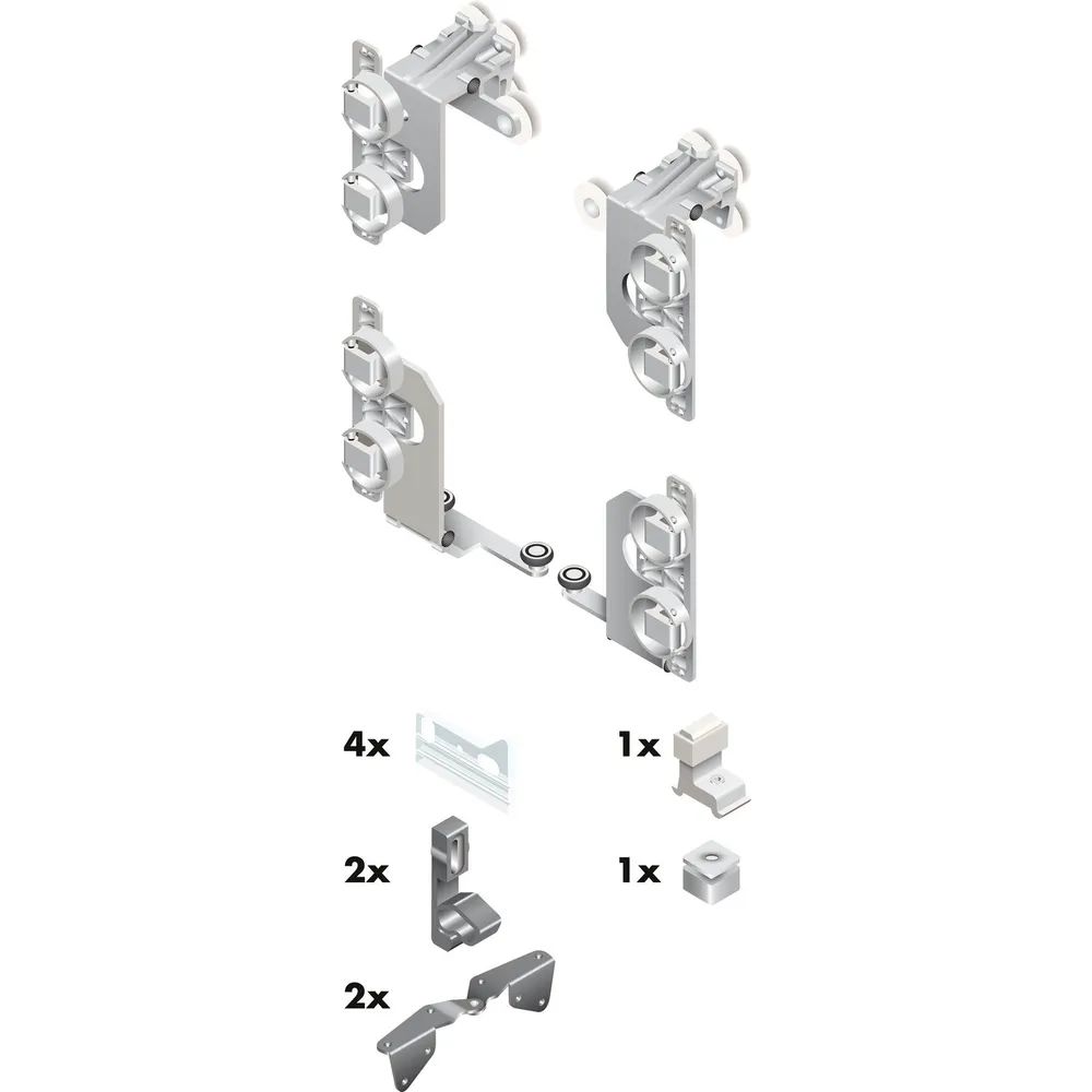 CINETTO PS11 Faltschiebetürbeschlag bis 40kg, 2 Türflügel