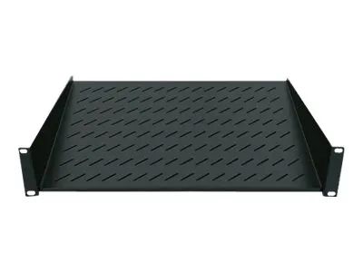 IC Intracom Intellinet 19" Cantilever Shelf, 1U, 2-Point Front Mount, 150mm Depth, Max 25kg, Black, Three Year Warranty - Rack - Regal - Schwarz, RAL 9005 - 1U - 48.3 cm (19")