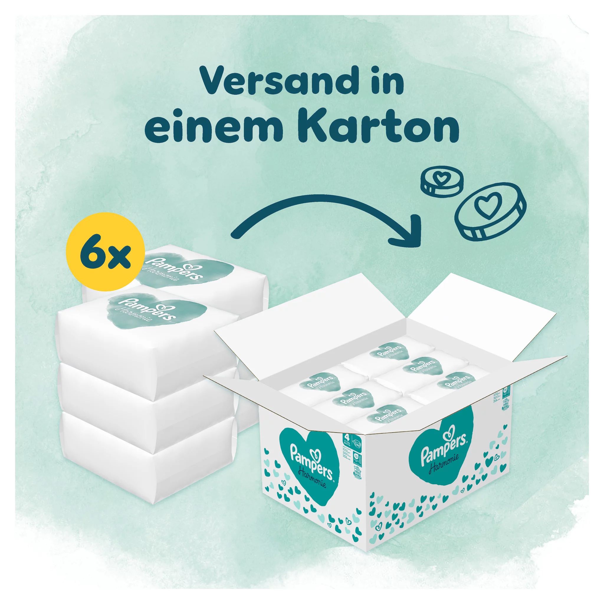 Pampers Harmonie Gr.4 Maxi 9-14 kg Monatsbox