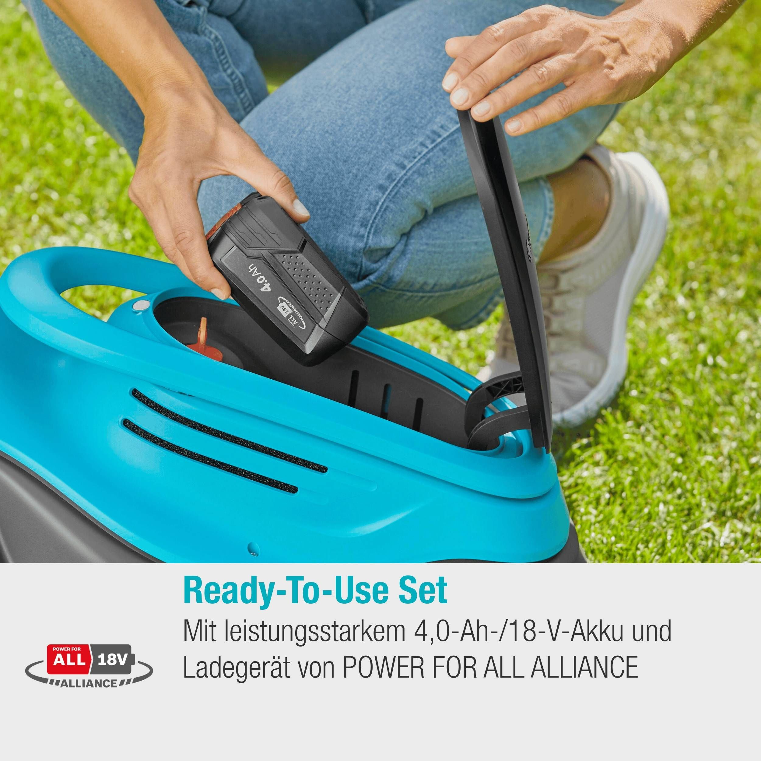 Gardena Akku-Rasenmäher PowerMax 30/18V P4A Ready-To-Use Set Open-Box