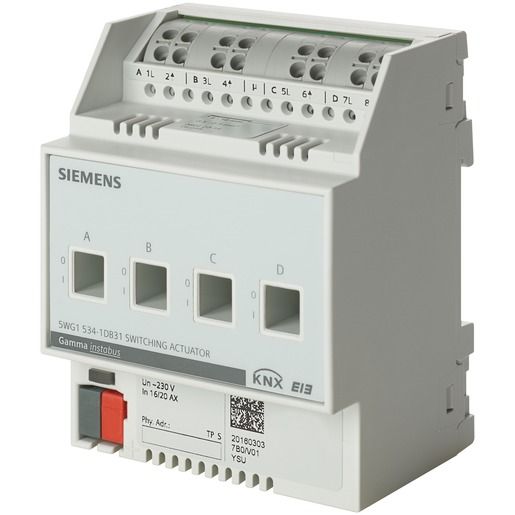 Siemens KNX SCHALTAKTOR 16A 4-FACH / SIEMEN N 534D31 5WG1534-1DB31