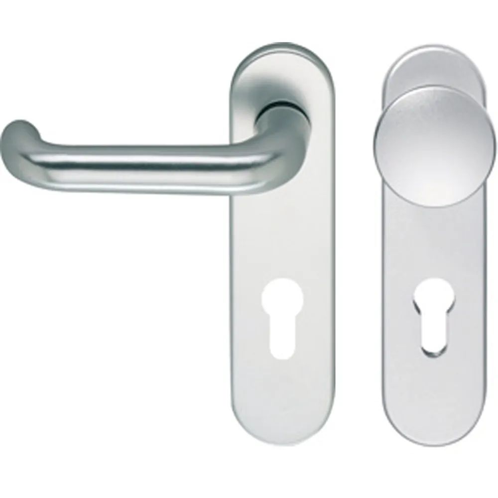 ECO Wechselgarnitur D 110/KS Kurzschild PZ 72, TS 40-66mm, silber eloxiert