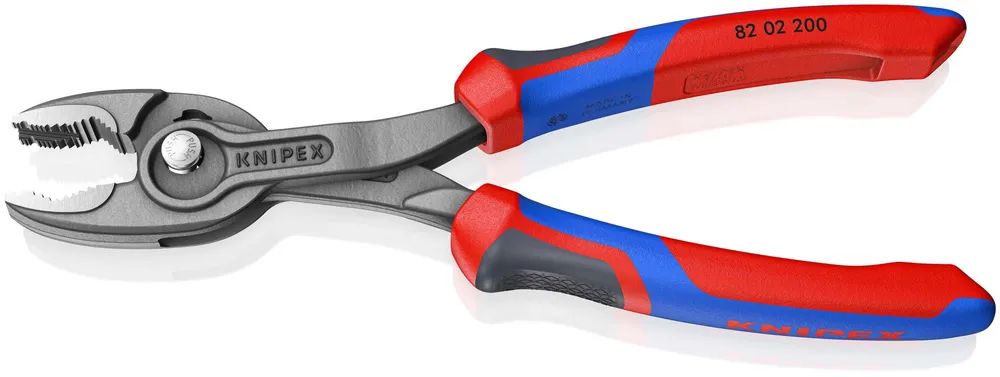 KNIPEX TwinGrip Front- und Seitengreifzange mit Comfort-Griffen grau atramentiert 200 mm