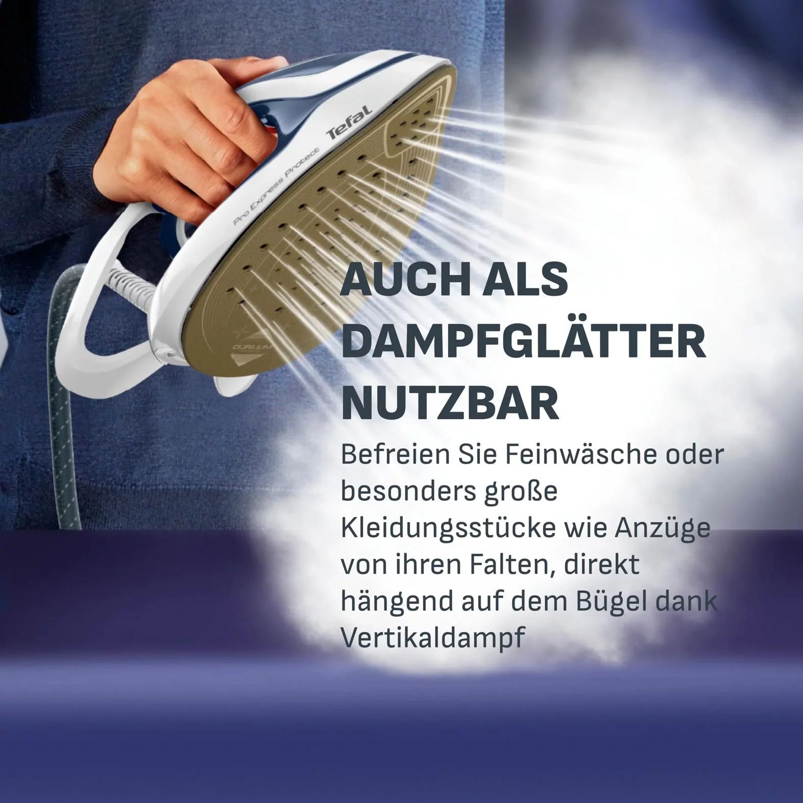 Tefal GV9225 Dampfbügelstation Pro Express Protect - Blaugrau/Weiß