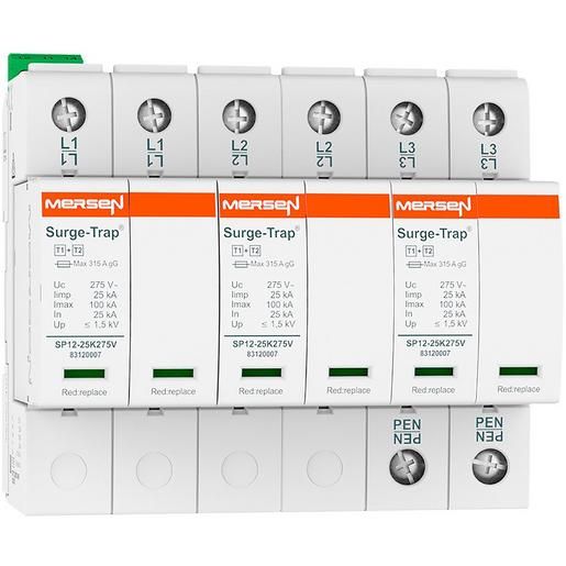 Mersen Ü-ABLEITER T1+2 275V 3P 6TE+FM / MERSEN STPT12-25K275V-3PM 83120159