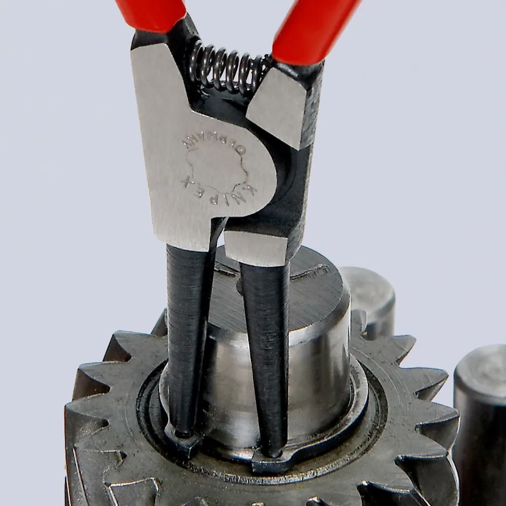 KNIPEX Sicherungsringzange für Außenringe auf Wellen mit Kunststoff überzogen schwarz atramentiert 180 mm