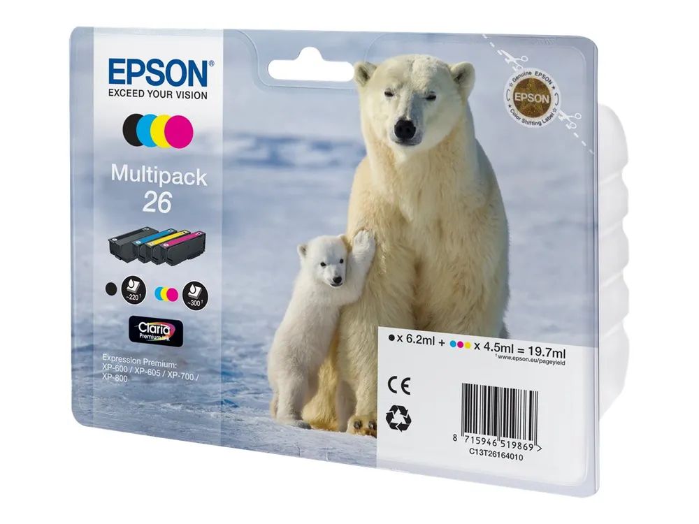 Epson 26 Multipack - 4er-Pack - Schwarz, Gelb