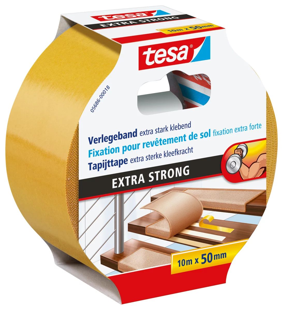 tesa® Doppelseitiges Extra Strong Klebeband 10m x 50mm