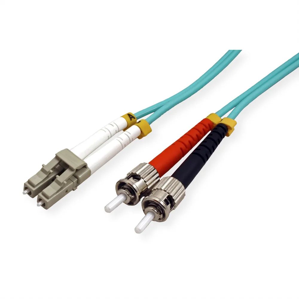 VALUE LWL-Kabel 50/125µm OM3, LC/ST, türkis, 5 m