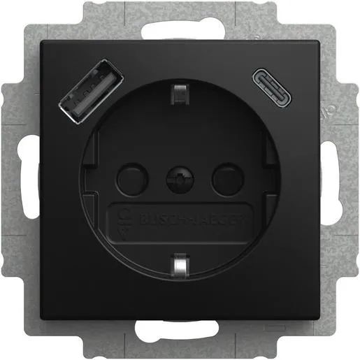 Busch-Jaeger SCHUKO USB-A+C STECKDO SW-MATT / BUSCH 20 EUCB2USBAC-915 2CKA002011A6342