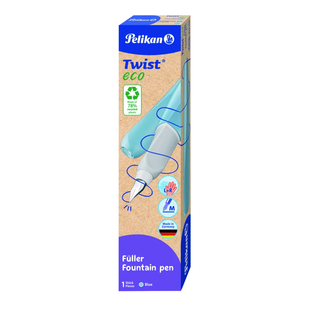 Pelikan Twist® eco Füller für Rechts- und Linkshänder, blue, Feder M