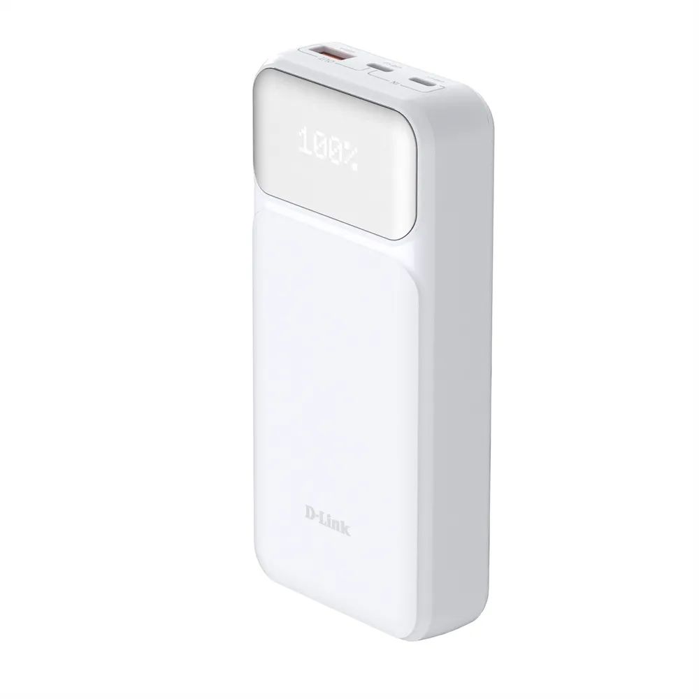 D-Link DPP-201 - Powerbank - 20000 mAh - 65 Watt - PD 3.0, QC 3.0, PD 2.0, QC 2.0 - 3 Ausgabeanschlussstellen (USB Typ A, 2 x USB-C)