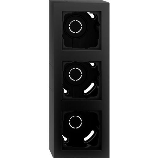 Gira AP-GEHÄUSE E2 SCHWARZ MATT / GIRA 106309 3FACH+RAHMEN 106309