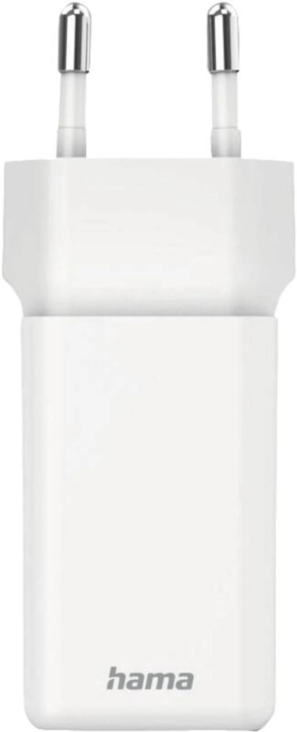 Hama Schnellladegerät, GaN, 2x USB-C, Super-Mini-Ladegerät, PD, 40 W, Weiß