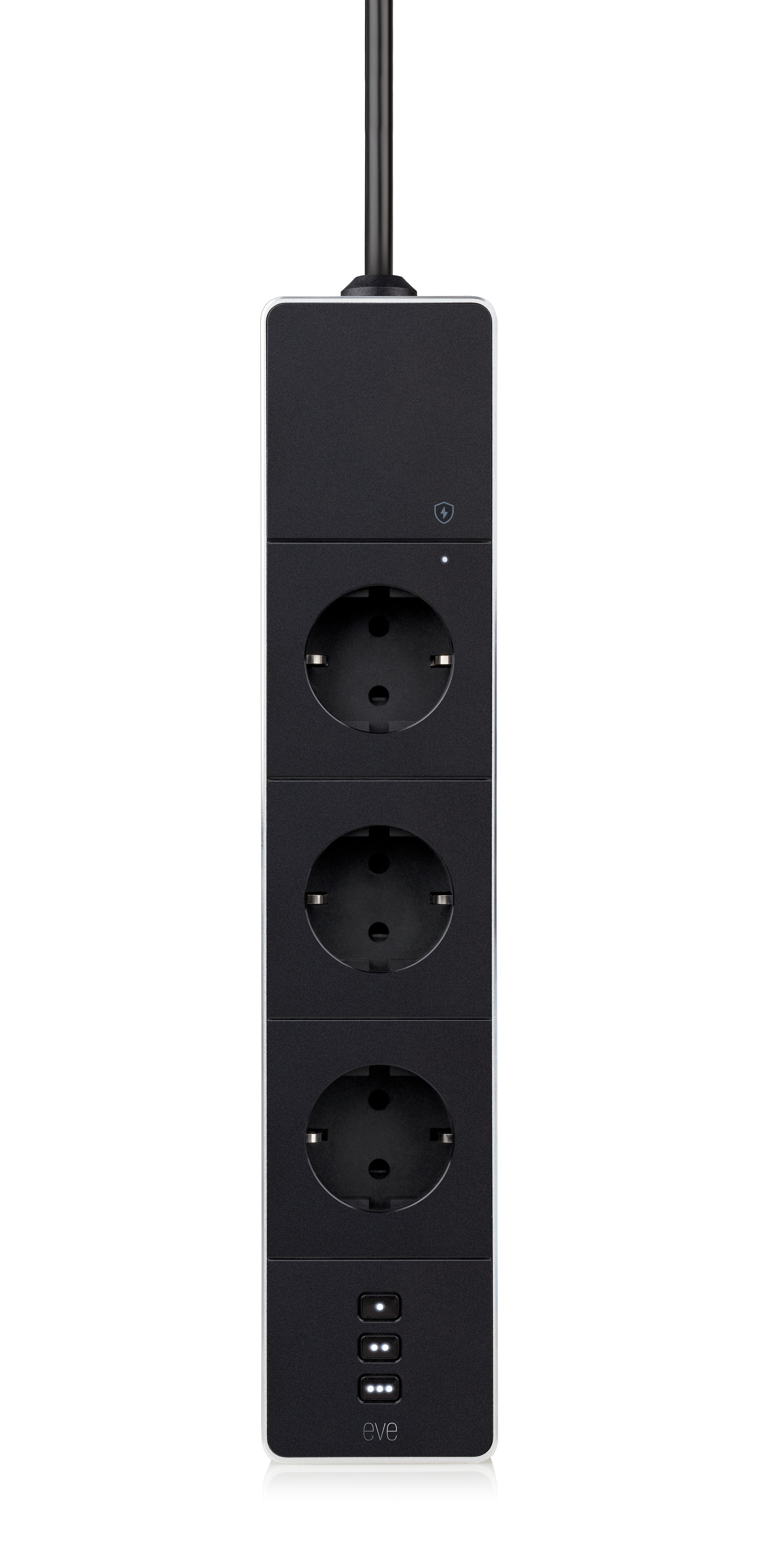 Elgato EVE Energy Strip - Steckdosenleiste - Wechselstrom 230 V - 3680 Watt - Wi-Fi - Eingabe, Eingang Typ F - Ausgangsanschlüsse: 3 (3 x Strom Typ F)