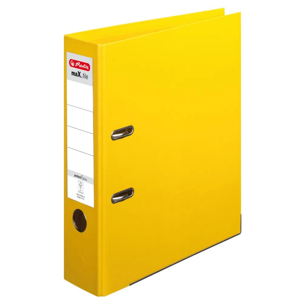 herlitz Ordner maX.file protect plus A4 8cm gelb