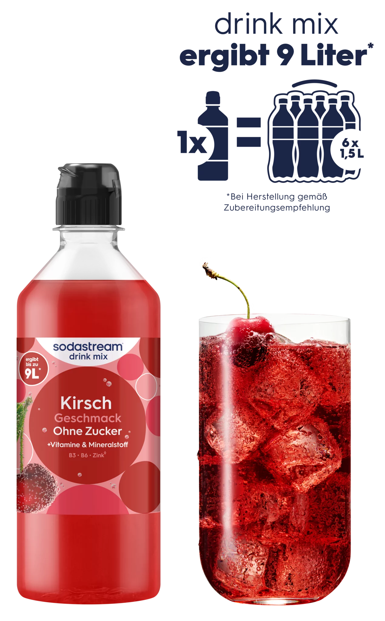 SodaStream drink mix Kirsche Zuckerfrei 440ml