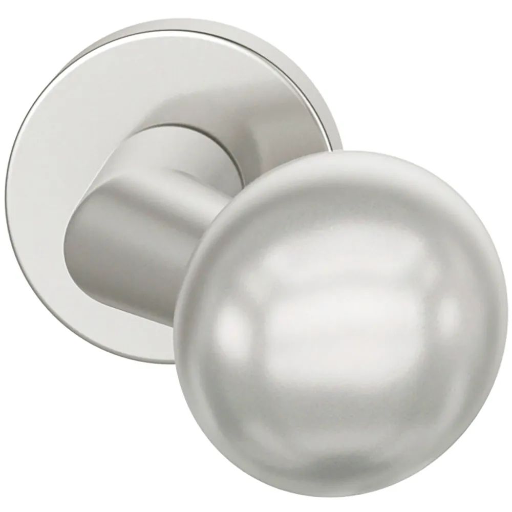 FSB Türknopf 23 0846 03600 FH-AGL fest auf Rosette,Aluminium silber eloxiert