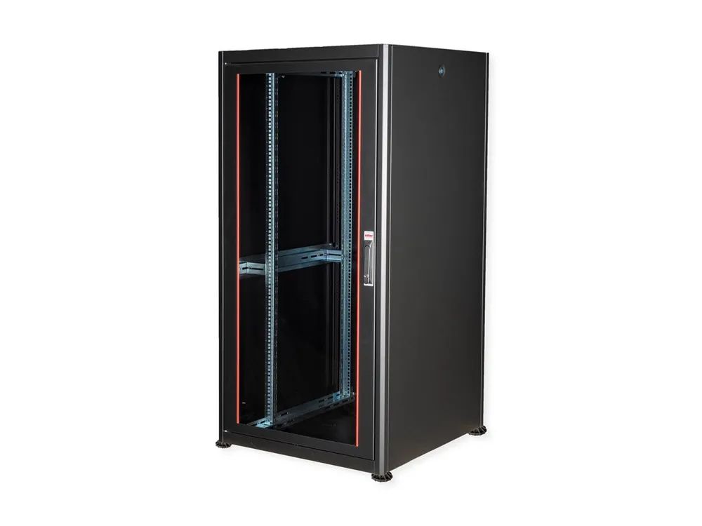 ROLINE Basic - Schrank Netzwerkschrank - Glas Tür, 800 x 800 (B x T)