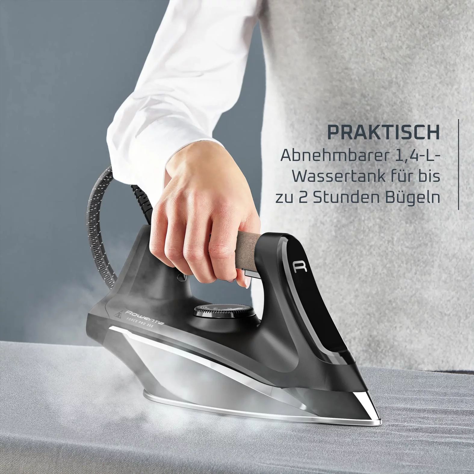 Rowenta VR7443 Dampfbügelstation Force Pro 350 - Schwarz & Dunkelrot