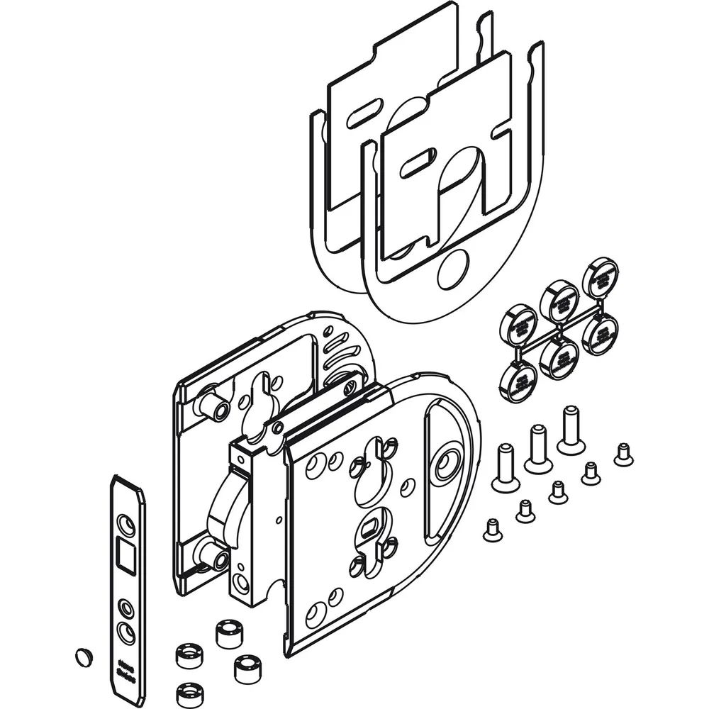 HAWA Toplock Schiebetürschloss PZ für ESG/VSG Glas 8-12,7 mm