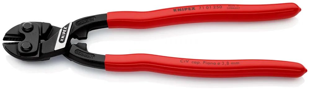 KNIPEX CoBolt® XL Kompakt-Bolzenschneider mit Kunststoff überzogen schwarz atramentiert 250 mm