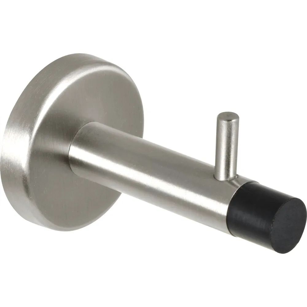 Technik Team Innovation & Technik Wandtürpuffer mit Haken, Länge 82 mm, Edelstahl matt