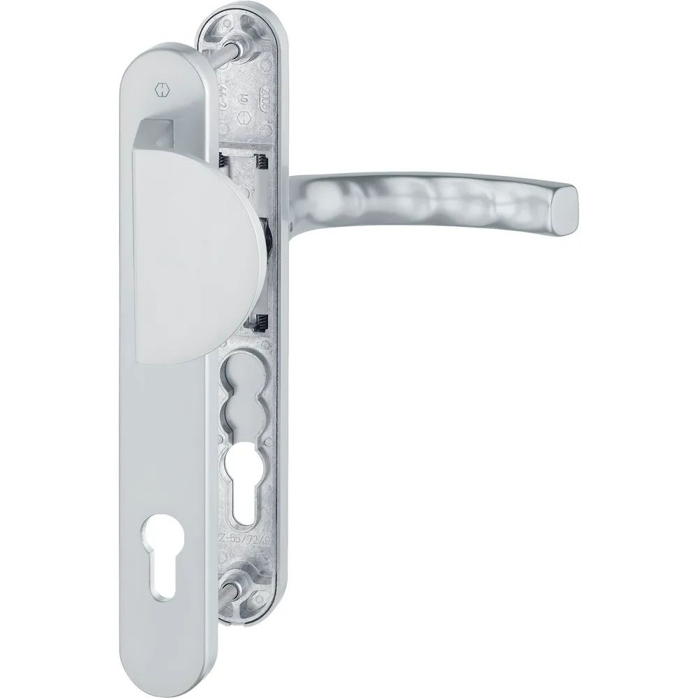 Hoppe Wechselgarnitur LIÈGE - Schmalschild 36 mm, Griffplatte, 67-72, silber eloxiert