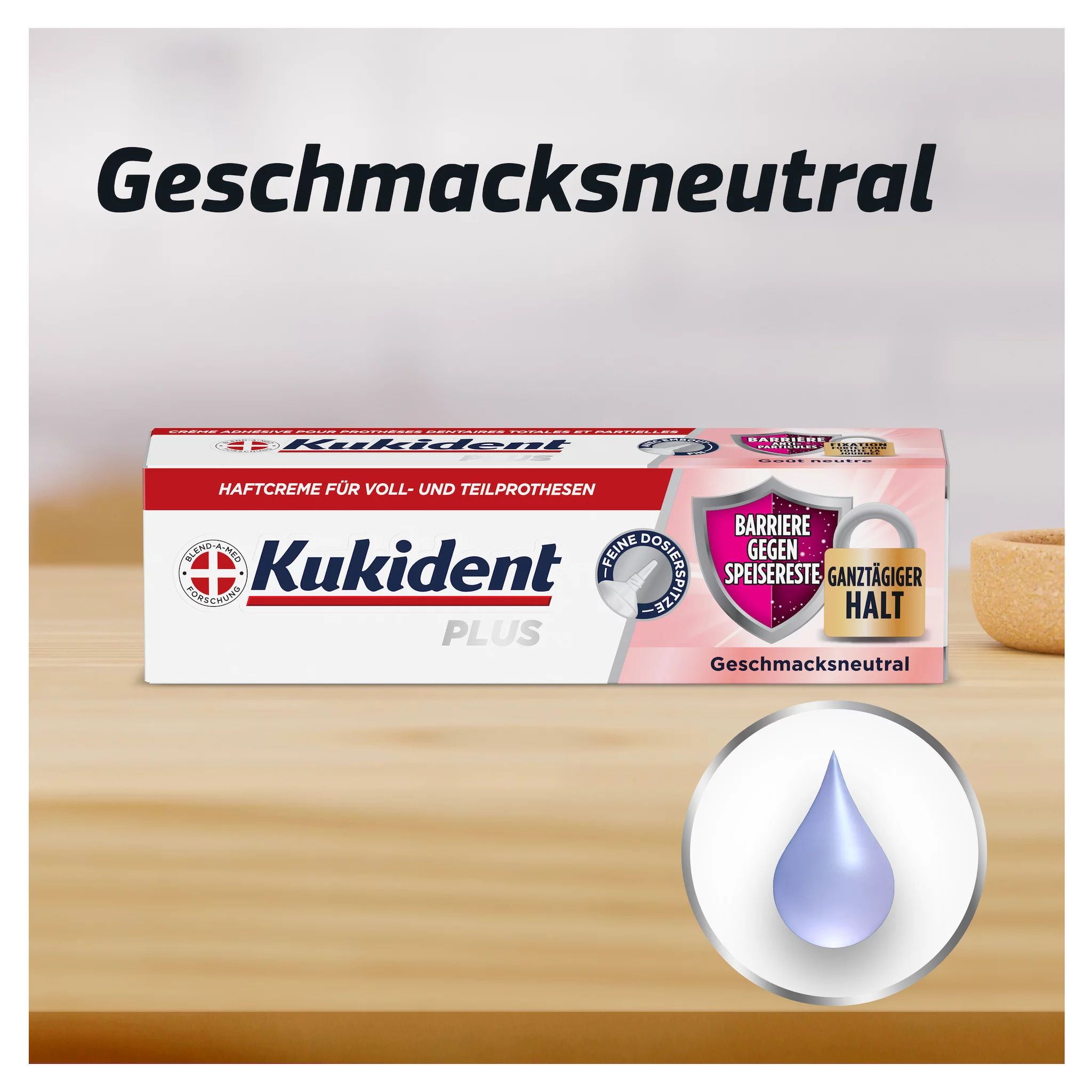 Kukident Plus Barriere gegen Speisereste Geschmacksneutral 40G