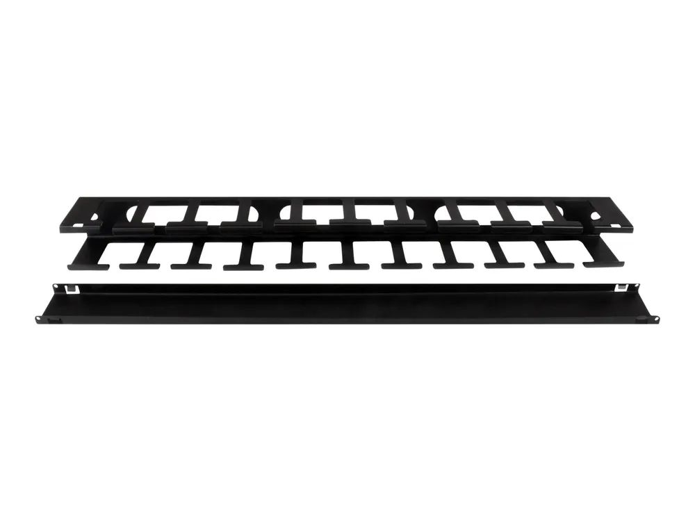 StarTech.com 1 HE 19 Rangierpanel / Kabelordner Kabelmanagement mit Abdeckung - Server Finger Kabelkanal - Kabelführungsplatte für Schaltschrank - 1U - 48.3 cm (19")