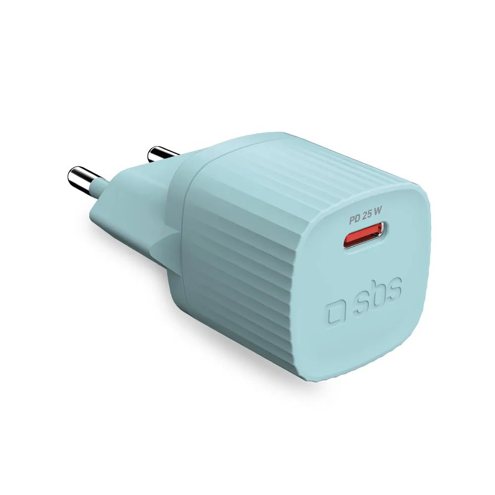 SBS Netzlader, 1x USB-C PD, 25W - GRS Material, blau