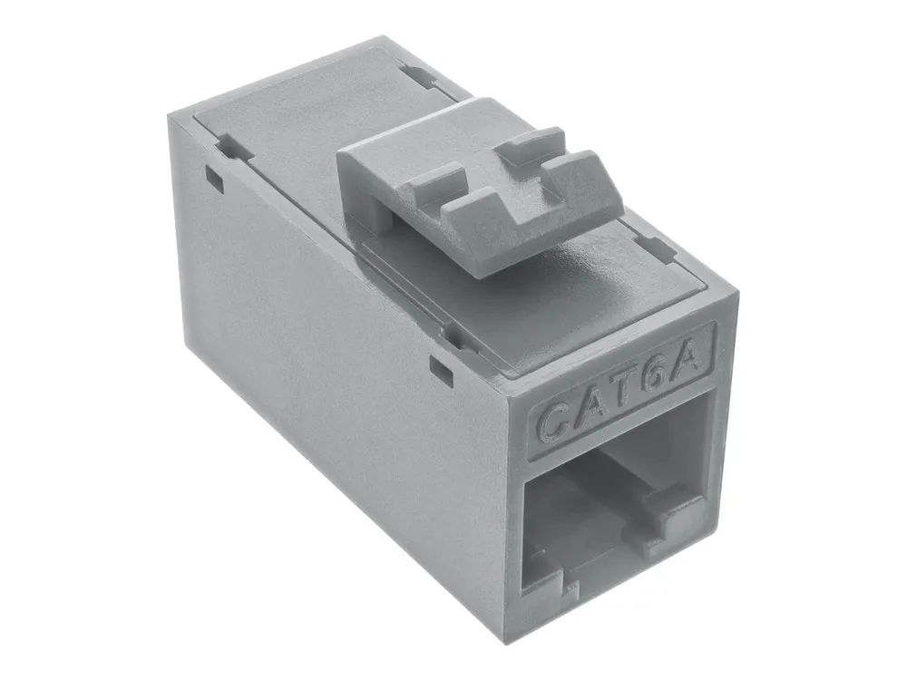 InLine Keystone RJ45 Buchse/Buchse - ungeschirmt - Cat.6A - 8er Pack - grau