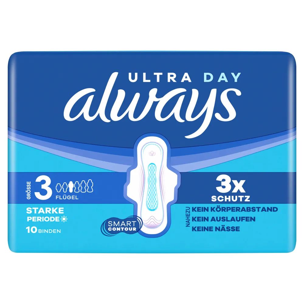 always Ultra Binde - Größe 3 - Long Plus mit Flügeln 10