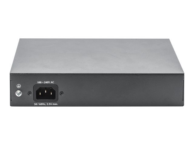 DIGITUS 8-Port Gigabit PoE Netzwerkswitch, Desktop, unmanaged, 2 Uplink Ports, SFP, 180 W, af/at/bt
