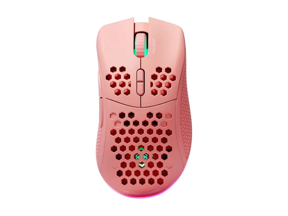 Deltaco GAMING PM80 - Maus - 7 Tasten - kabellos, kabelgebunden - 2.4 GHz - kabelloser Empfänger (USB)